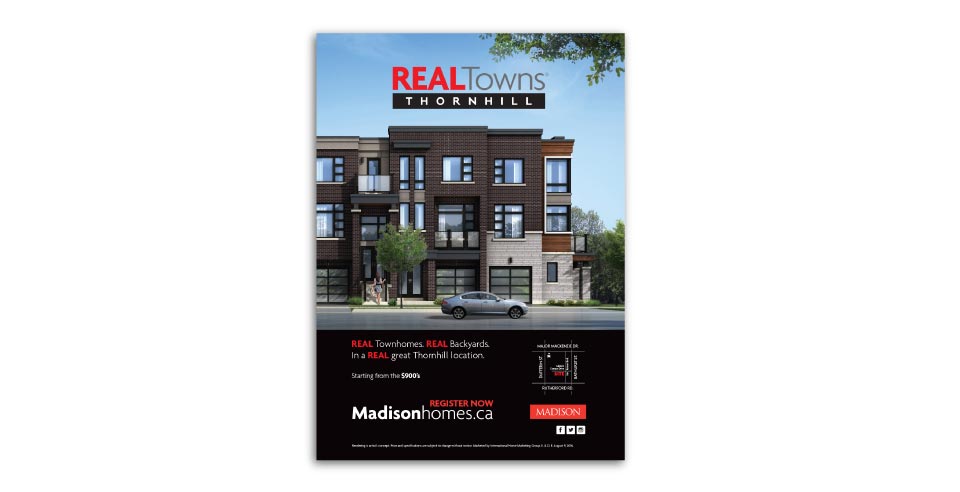 Low Rise, Madison Homes, Real Towns, Print Advertising